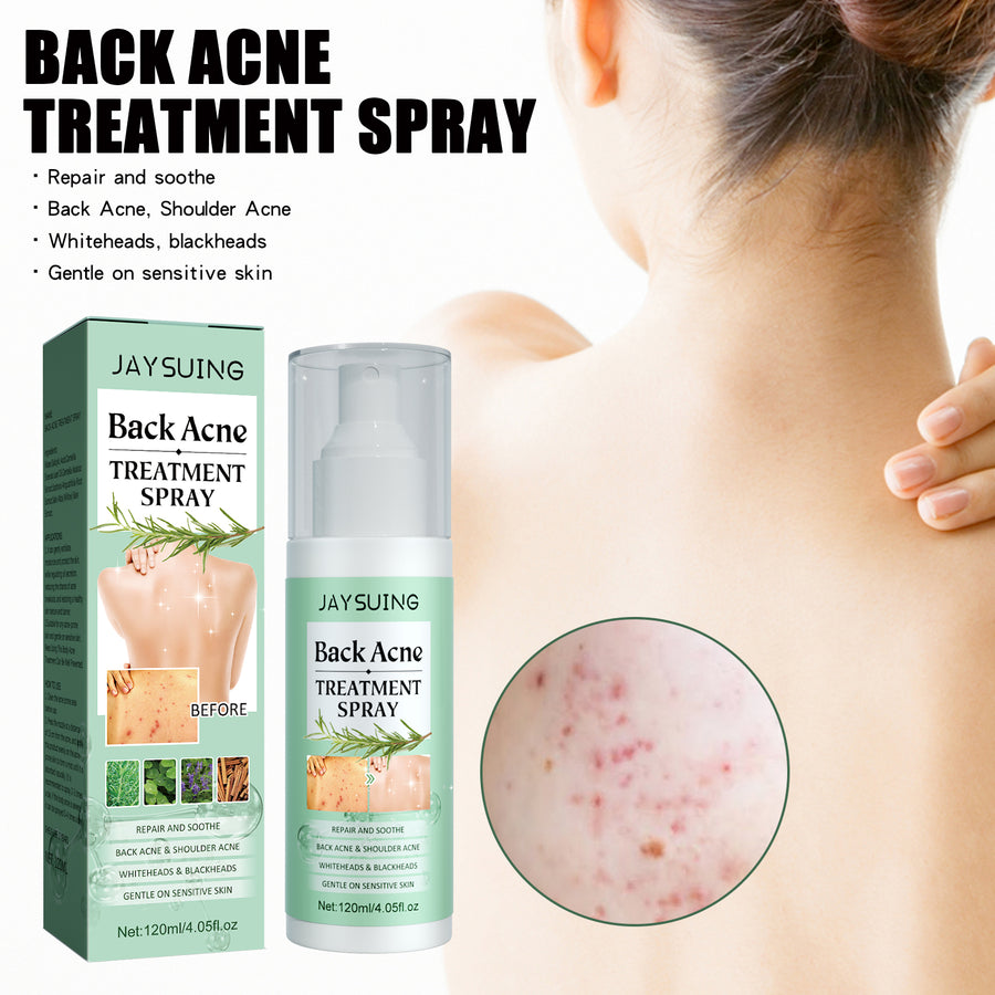 Jaysuing Back Acne Repair Spray, Repair Body Acne Fade Acne Mark Skin Care Spray