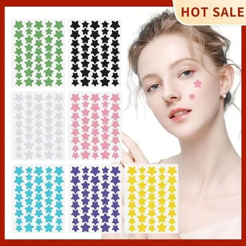 40Pcs Pimple Patches Colorful Star-Shaped PE Pimple Patches for Ance Cute and Invisible Pimple Cover Stickers for Pimple Removal
