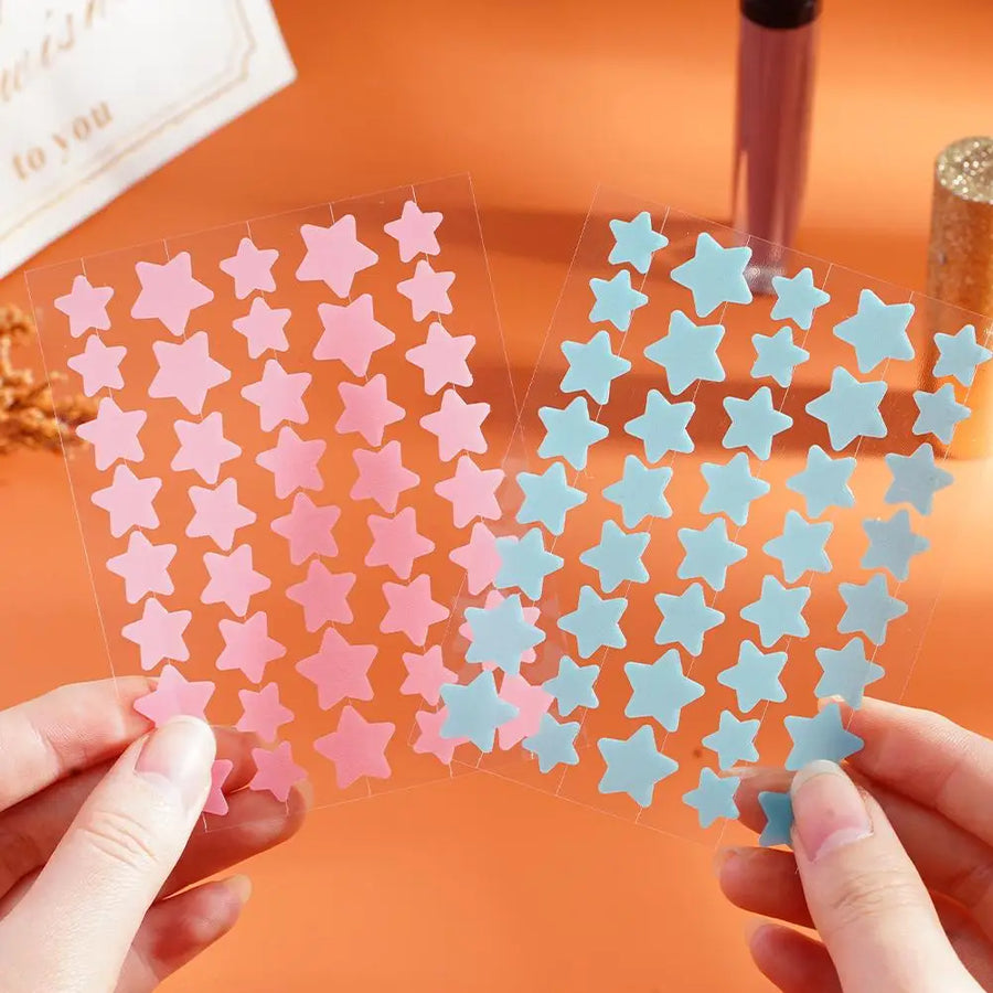 40Pcs Pimple Patches Colorful Star-Shaped PE Pimple Patches for Ance Cute and Invisible Pimple Cover Stickers for Pimple Removal